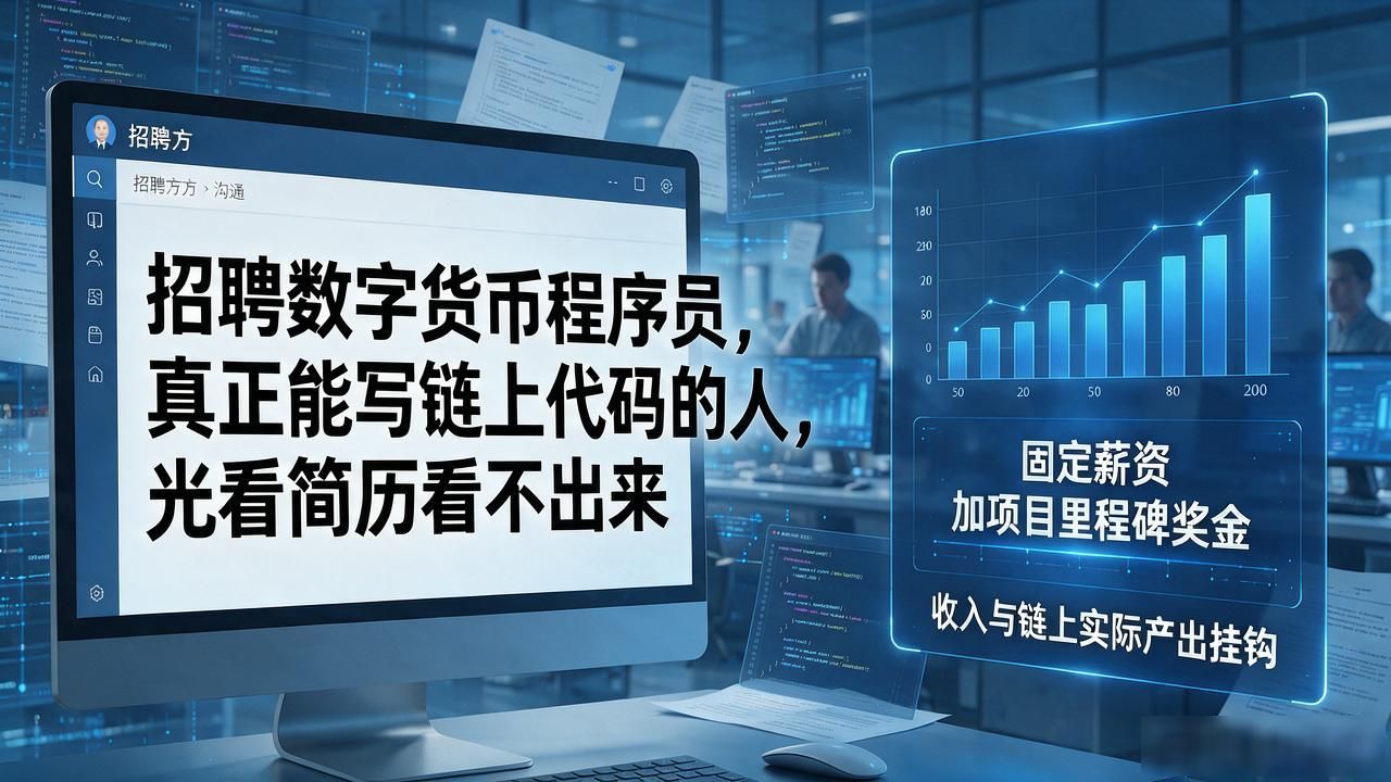 招聘数字货币程序员，真正能写链上代码的人，光看简历看不出来