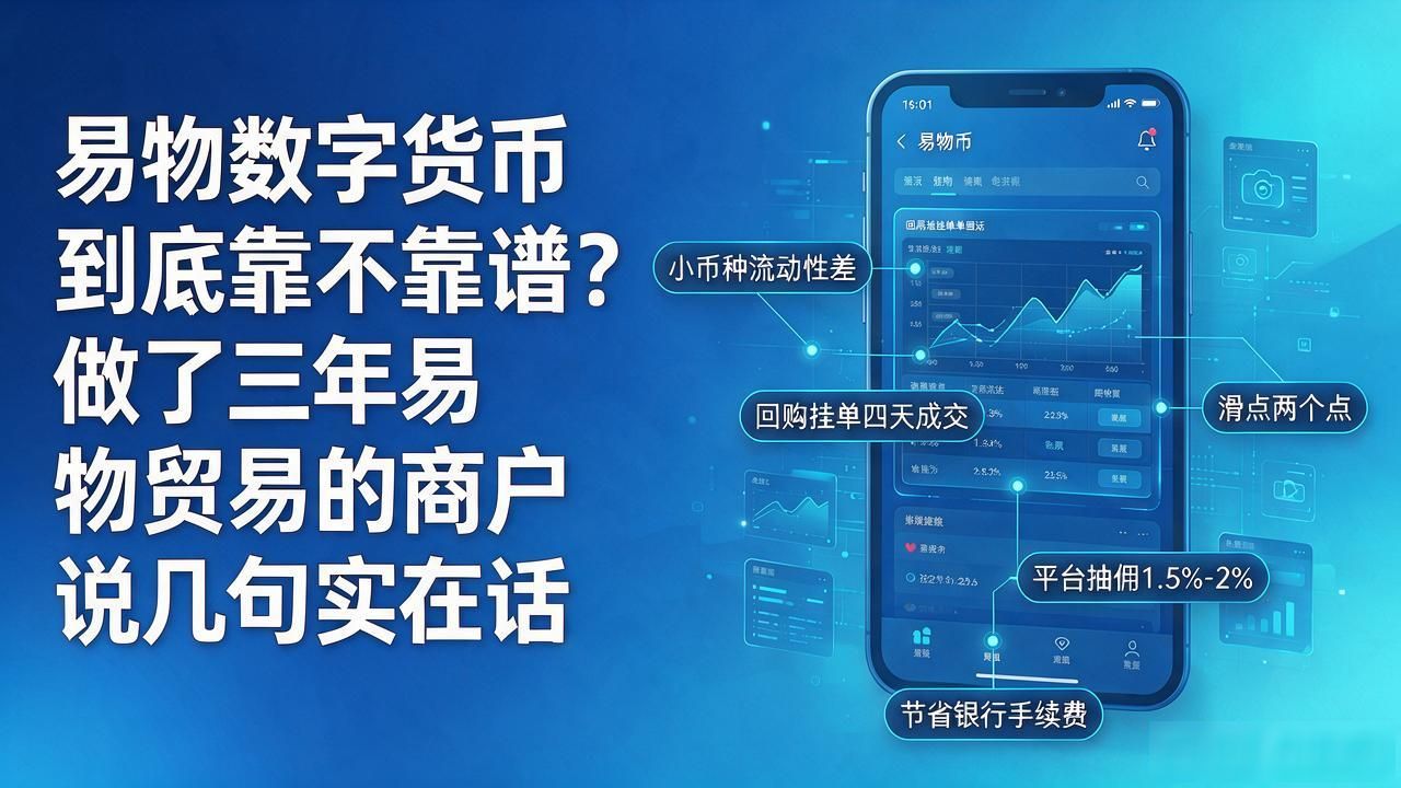 易物数字货币到底靠不靠谱？做了三年易物贸易的商户说几句实在话