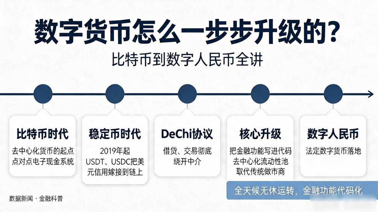 数字货币怎么一步步升级的？比特币到数字人民币全讲