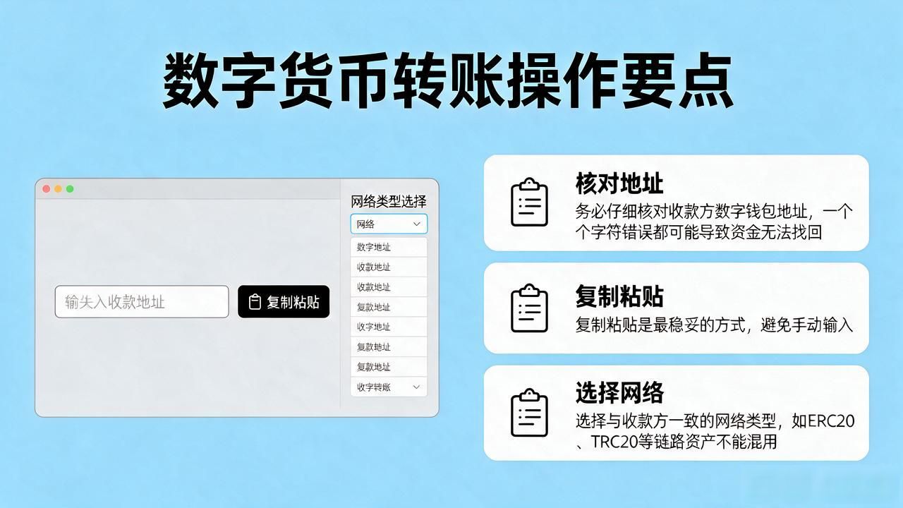 数字货币怎么转账？手把手教你操作步骤