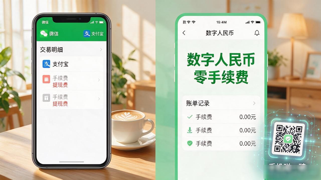 央行数字货币免费，数字人民币零手续费，比微信支付宝还省
