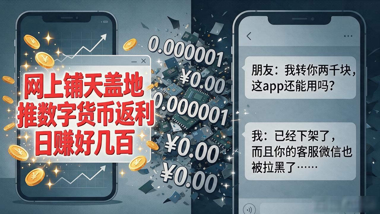 网上铺天盖地推数字货币返利日赚好几百，到底是不是真的？