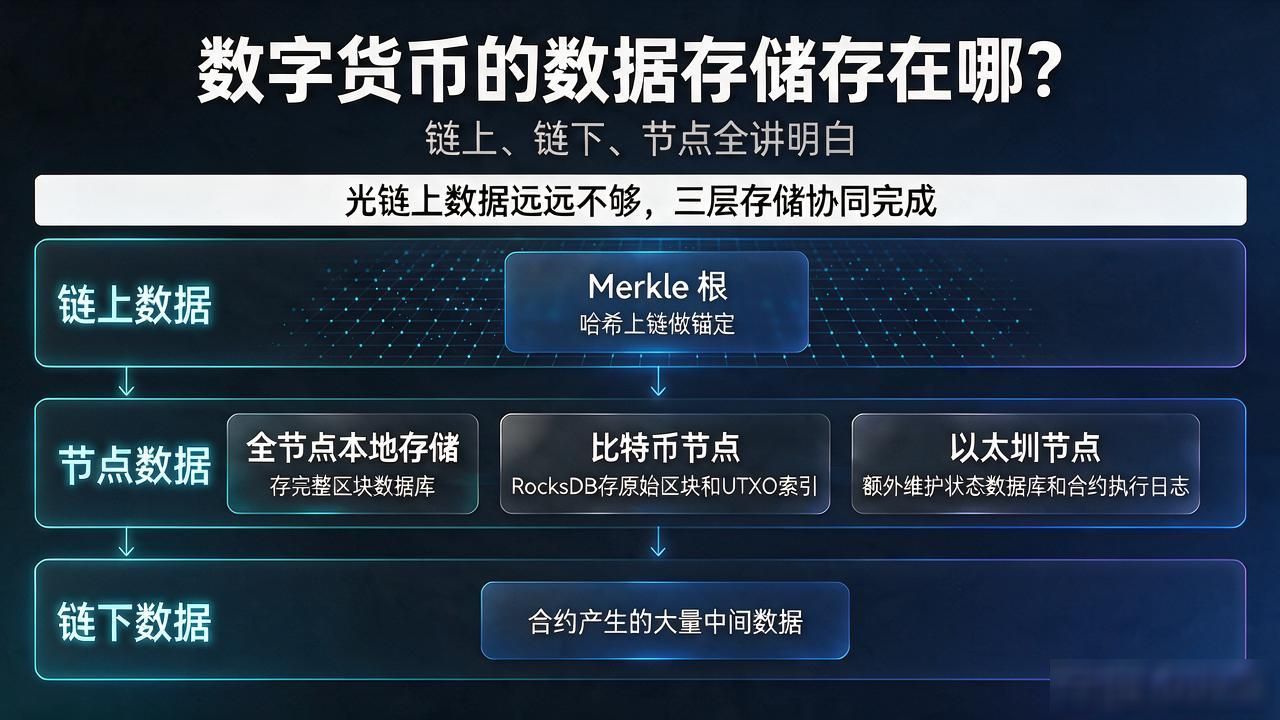 数字货币的数据存储存在哪？链上、链下、节点全讲明白
