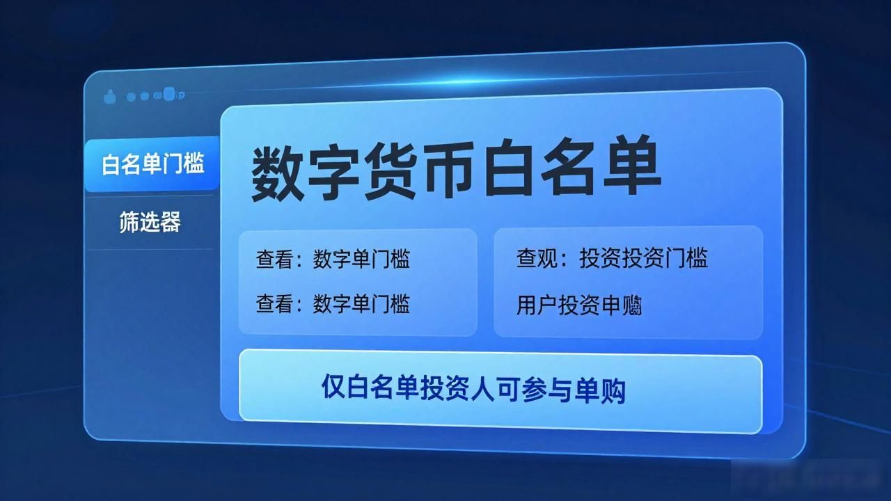 数字货币私募怎么选？白名单门槛帮你筛掉坑