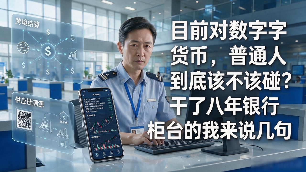 目前对数字货币，普通人到底该不该碰？干了八年银行柜台的我来说几句