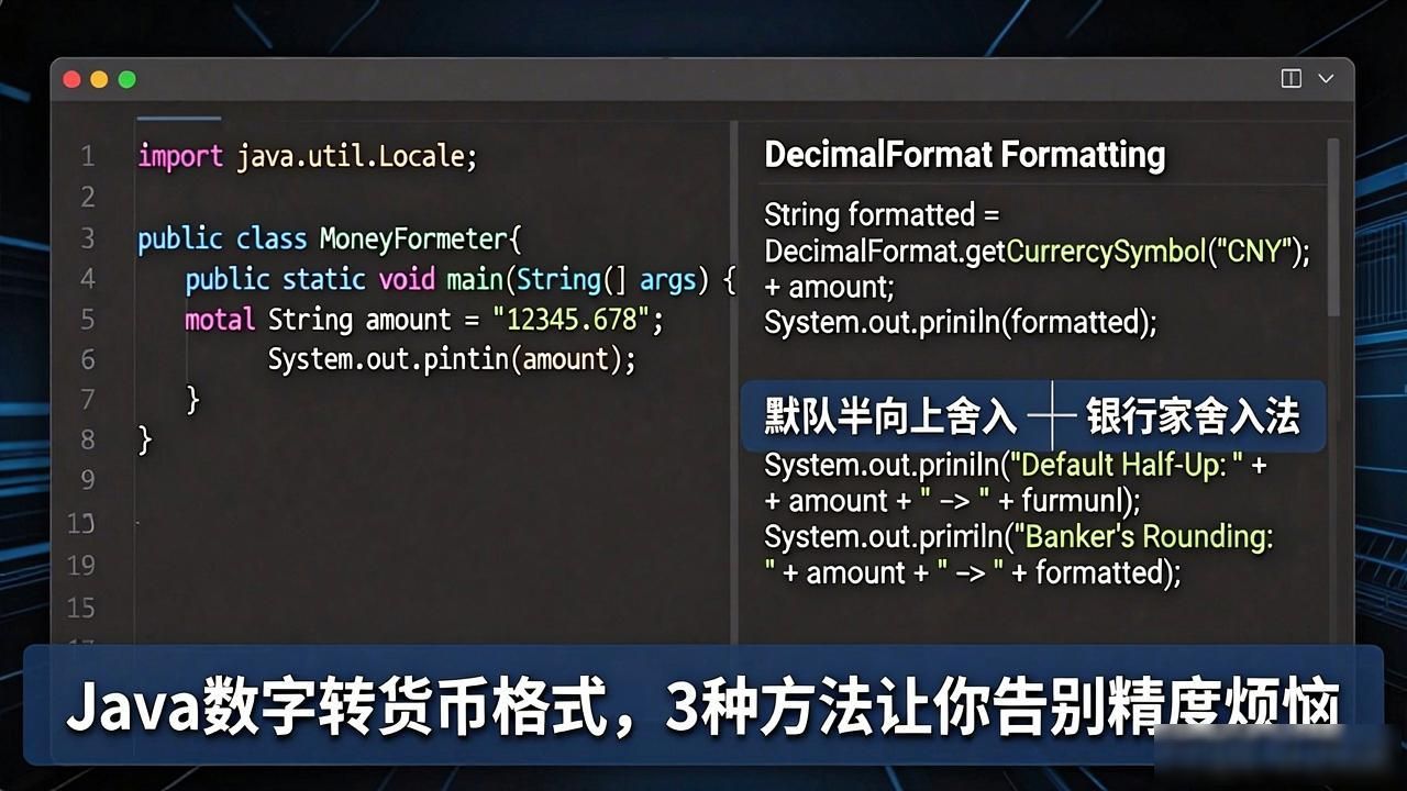 Java数字转货币格式，3种方法让你告别精度烦恼