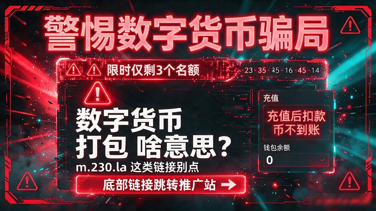 数字货币"打包"啥意思？m.230.la这类链接别点
