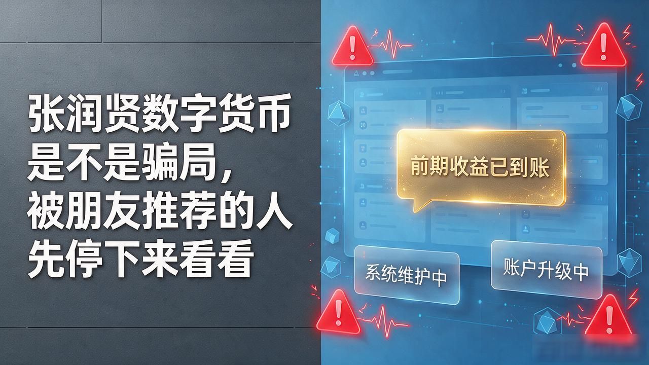 张润贤数字货币是不是骗局，被朋友推荐的人先停下来看看