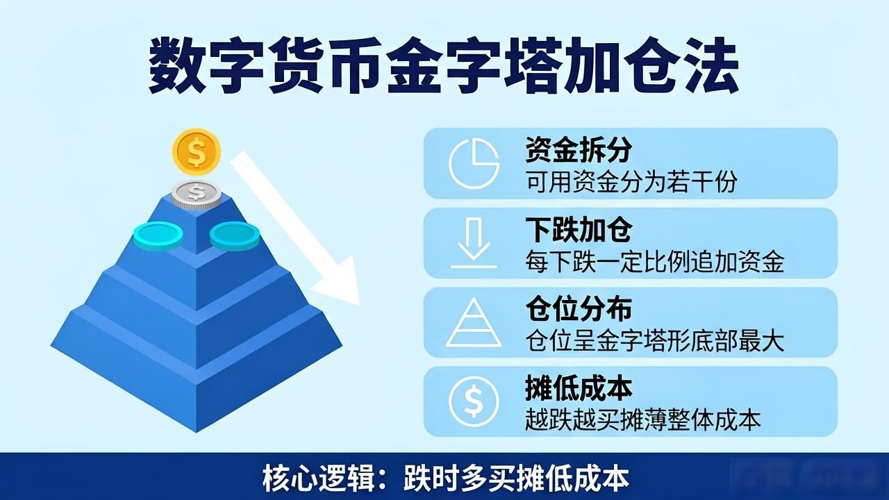 数字货币金字塔加仓法：暴跌时如何越跌越买摊低成本