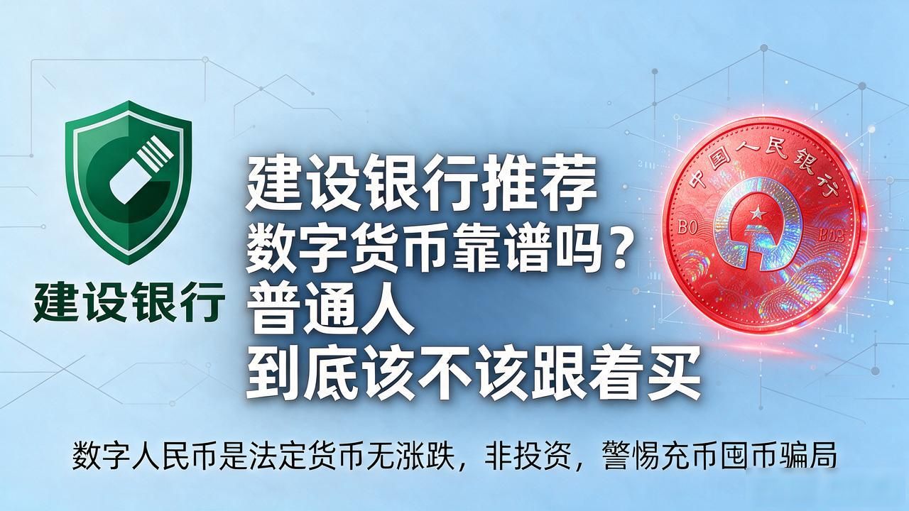 建设银行推荐数字货币靠谱吗？普通人到底该不该跟着买