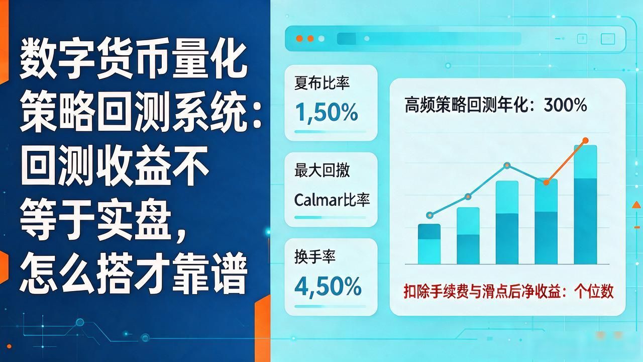 数字货币量化策略回测系统：回测收益不等于实盘，怎么搭才靠谱