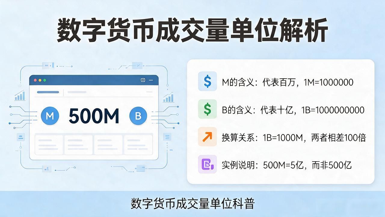 数字货币成交量里的M到底代表多少