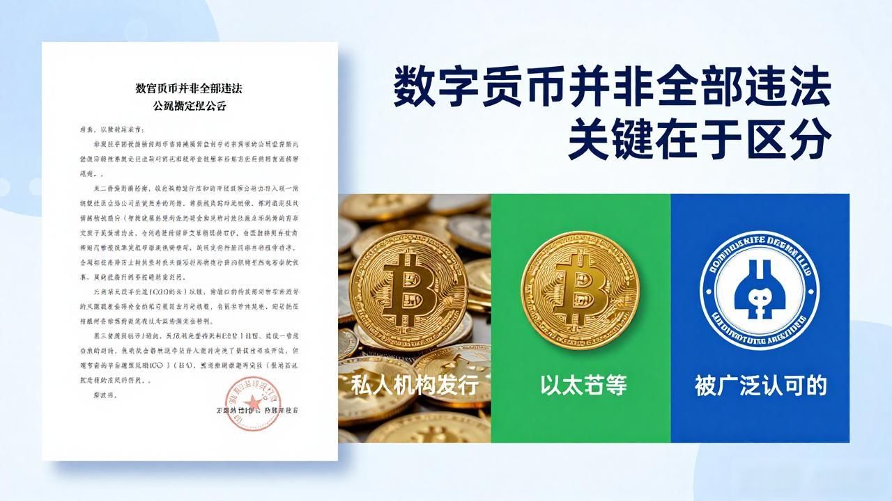 数字货币并非全部违法，关键在于区分