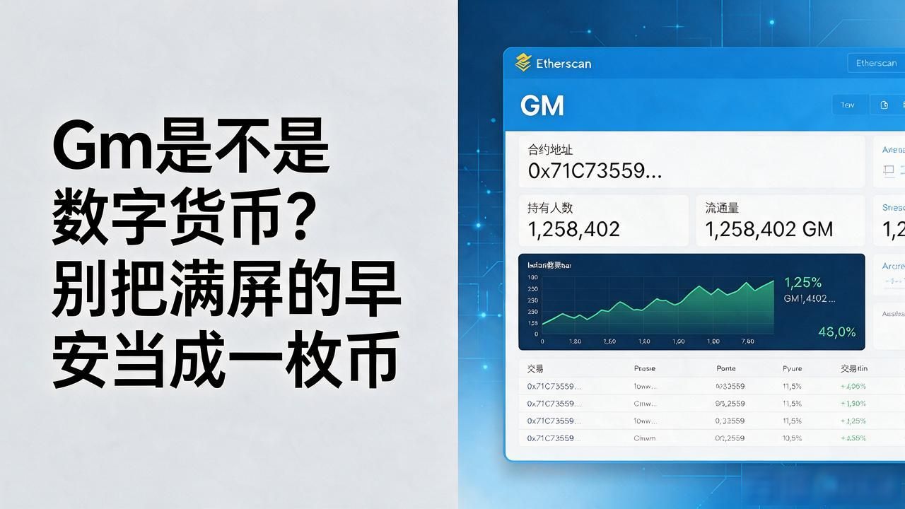 Gm是不是数字货币？别把满屏的早安当成一枚币